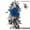 Blue, variant on 60CM Christmas Swags & Garlands with Lights Cordless Stairway Prelit Stair Swag Christmas Lighted Garland Ornament Outdoor Door Hanging