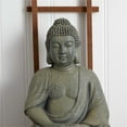thumbnail image 2 of Pemberly Row Indoor/Outdoor Fiber Clay Full Buddha Pose Statue in Gray, 2 of 6
