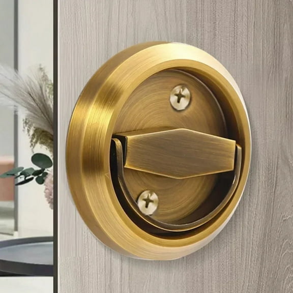 Stainless Steel Invisible Door Handles Round Embedded Concealed Cabinet Knobs Sliding Door Pull Circular Pull Ring Lock Hardware