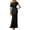 Black, variant on Ovticza Women's Formal Dress Sexy Elegant Short Sleeve Off Shoulder Bodycon Long Evening Party Wedding Guest Dresses Hot Pink XL