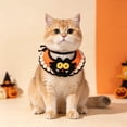 thumbnail image 4 of Crochet Halloween Pet Collar With Cat Design Soft Yarn Neck Accessory For Cats And Small Dogs Adjustable Fit For Daily Wear D-48Cm, 4 of 6