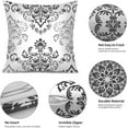 thumbnail image 6 of Decorative Throw Pillow Covers 20x20 Set of 4, Dark Grey and White Modern Simple Square Pillow Case Cushion Cover for Sofa Couch Farmhouse Outdoor Living Room, 6 of 6