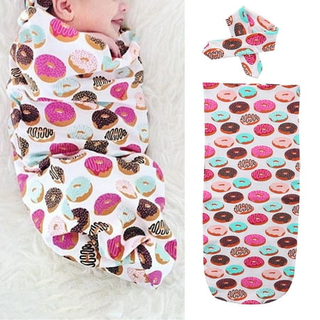100% Cotton 0-12Months Newborn Baby Blanket Swaddle Sleeping Bag Sleepsack Stroller Wrap Outwear +