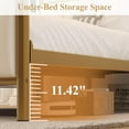 thumbnail image 5 of Queen Size Metal Platform Bed Frame with Upholstered Headboard, Easy Assembly, No Box Spring Needed, White, 5 of 9