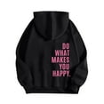 thumbnail image 5 of Oversized Hoodies for Women Casual Pullover Hooded Sweaters with Pockets Long Sleeve Graphic Sweatshirts Winter Loose Top (Black L), 5 of 7
