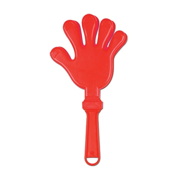 Beistle Club Pack of 12 Fun Party-Time Red Hand Clapper Party Favors 7.5"
