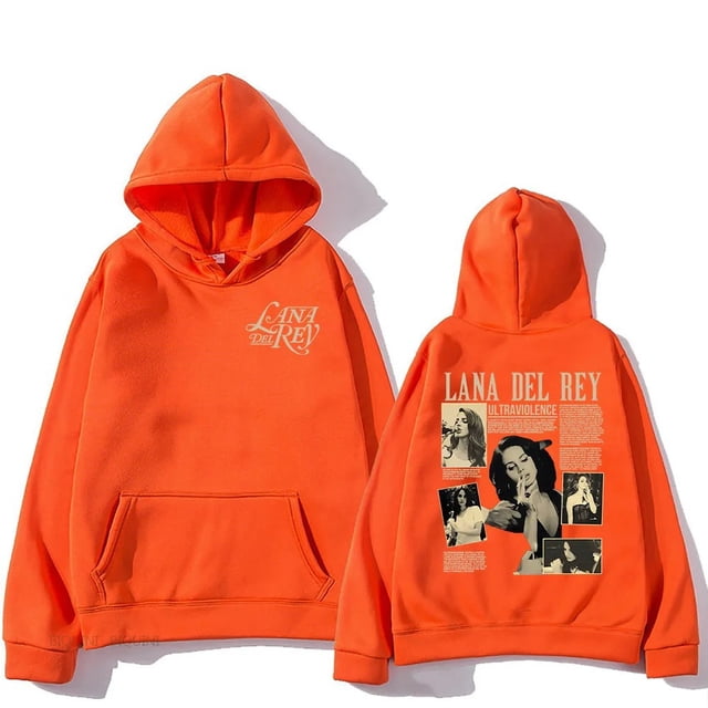 Lana Del Rey Hoodie, Singer Print Sweatshirt, Men And Women Fashion Casual Pullover With Pocket-SinKeeU