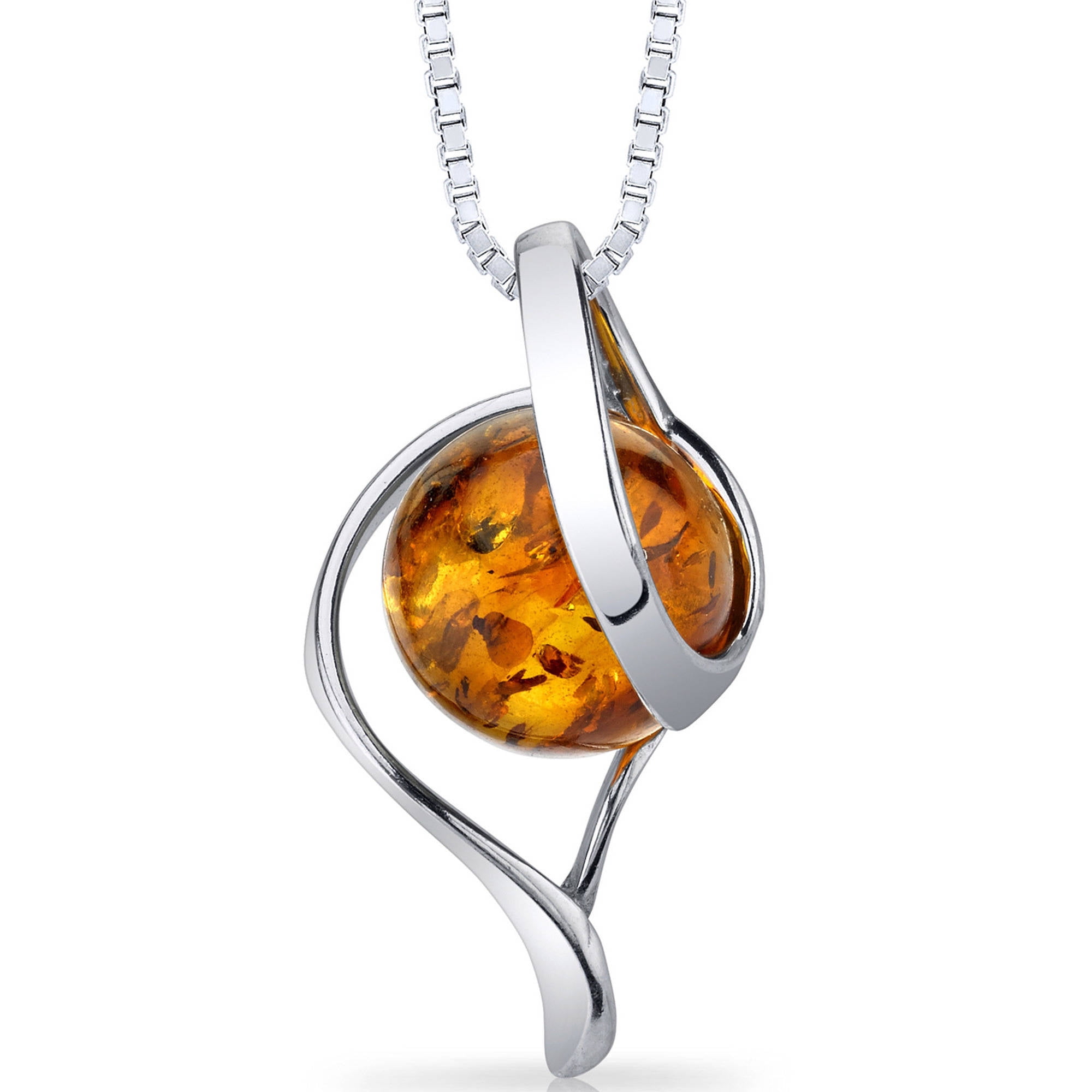 Orange/Yellow heart oval circle teething necklace 
