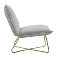 thumbnail image 5 of Linon Kinard Pillow Accent Chair with Gold Metal Legs, Gray Velvet, 5 of 8