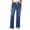 35# Blue, variant on Wide Leg Jeans Woman High Waisted Trendy Pull On Elastic Waist Drawstring Stretchy Denim Jean Pants with Pockets Light Blue S