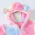 thumbnail image 4 of URMAGIC URMAGIC 1-6T Baby Boy Girl Tie Dye Zip Up Ultra Soft Sherpa Fleece Hooded Sweatshirt Coat, 4 of 8