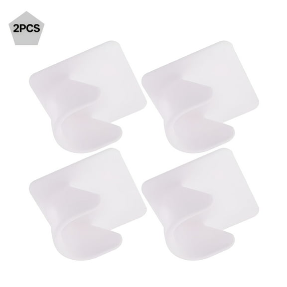 LAMIRO 4pcs No Drilling Adhesive Curtain Rod Hook Shower Curtain Rod Holder Tension Rod Bracket