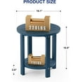 thumbnail image 3 of YEFU Outdoor Side Table 2-Tier HIPS Adirondack Patio End Tables Weather Resistant Small Coffee Table (Navy, 1PC), 3 of 7