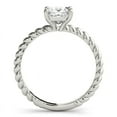 thumbnail image 3 of Dash Jewel Princess Cut 1.8 Ct Lab Created Diamond Wedding Ring - Stamped 14K White Gold Plated Diamond Engagement Ring - Twisted Style Wedding Anniversary Ring - Promise Diamond Ring Clearance, 3 of 6