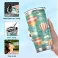 thumbnail image 6 of SKYSONIC Hot Air Balloon Tumbler Stainless Steel Double Wall Vacuum Reusable Insulated Mug with Straw and Built-in Coaste for Cold and Hot Beverages, 12oz, 6 of 7
