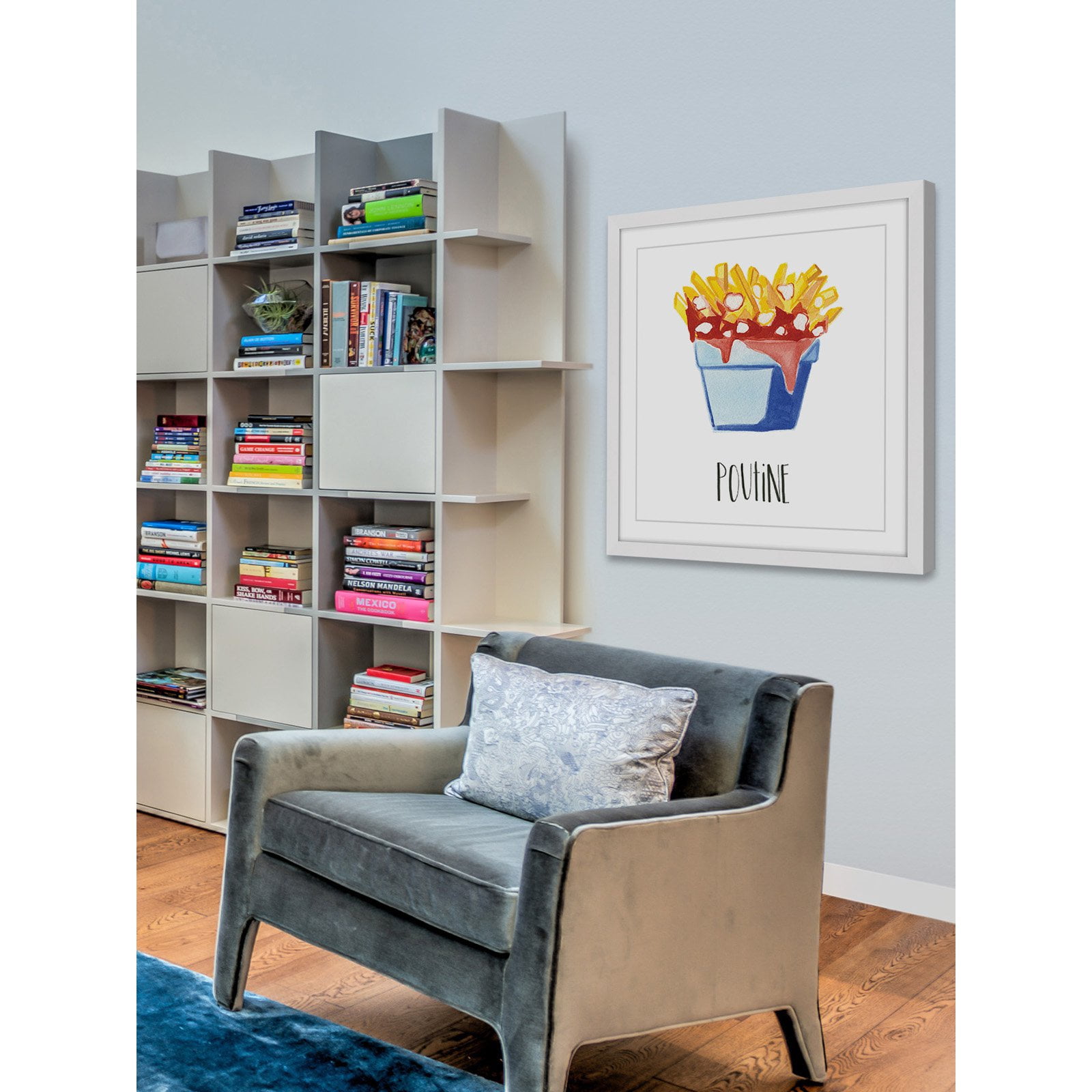 Marmont Hill "Poutine" By Molly Rosner Framed Painting Art Print, 32.0" x 1.5"