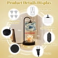 thumbnail image 5 of Candle Warmer Lamp with Timer Dimmable Blue White Hydrangea Floral Soft Watercolor Style Wax Melt Warmer for Jar Candles with 4 Bulbs Vintage Birthday Gifts for Women, Mom, Female Friend, 5 of 8