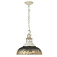 thumbnail image 4 of Golden Lighting Kinsley 1-light Pendant in Antique Black Iron shade, 4 of 7