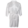 thumbnail image 2 of Vestido de Novia de La Dama de Honor Del Traje de Baño Del Satén de Seda de La Dama de Honor Del Vestido de Noche Del Kimono , Blanco SG Soledad Albornoces de novia de la boda, 2 of 8