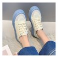 thumbnail image 3 of LYU Women's Flat Comfortable Canvas Shoes Sports Casual Shoes Blue, 3 of 5