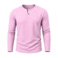 thumbnail image 5 of SGFCWSX Men's Cotton-Linen Blend Long-Sleeve Button-Up Top – Solid Color Casual Shirt Purple Size XL, 5 of 8