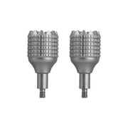 huanledash 2Pcs RC Thumb Rocker Toothed Texture Non-slip Sensitive Control Compact Removable Replacement Black/Silver Controller Joysticks Drone Accessories for DJI Mini 3 Pro