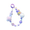 thumbnail image 3 of Llavero con dije para teléfono, llavero con dije para llave de coche, llavero con dije para bolso hecho a mano para regalo de niños Violeta, 3 of 9