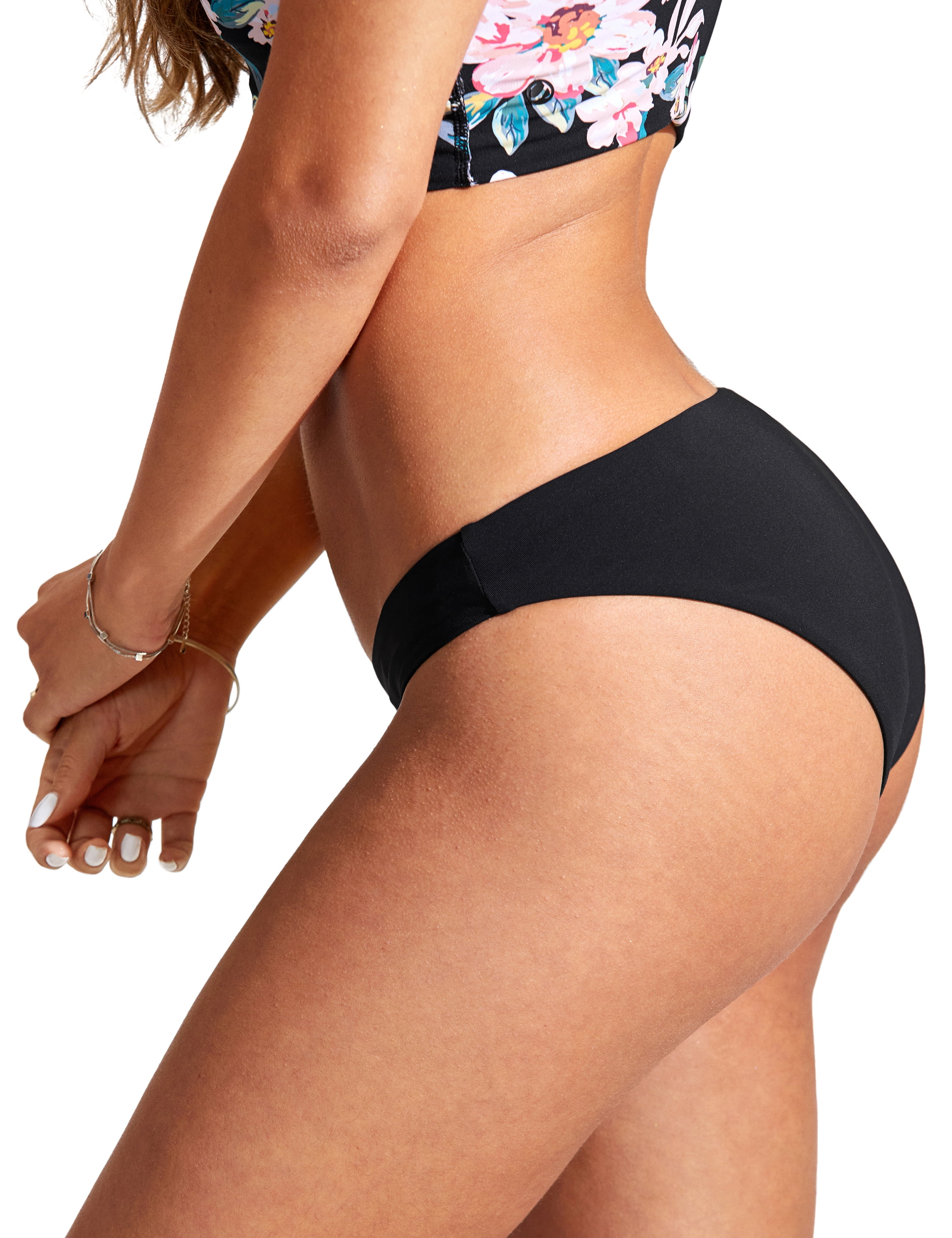 CRZ YOGA Low Waisted Bikini Bottom for Women Basic Bathing Swimsuit Swim Briefs
