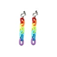 thumbnail image 2 of Minnieouse 1 par de pendientes de gota para mujer, joyería geométrica de arcoíris, Clip para oreja Ropa, zapatos y accesorios Miscelánea Type1 Clip de oreja Minnieouse AP011373-02, 2 of 6