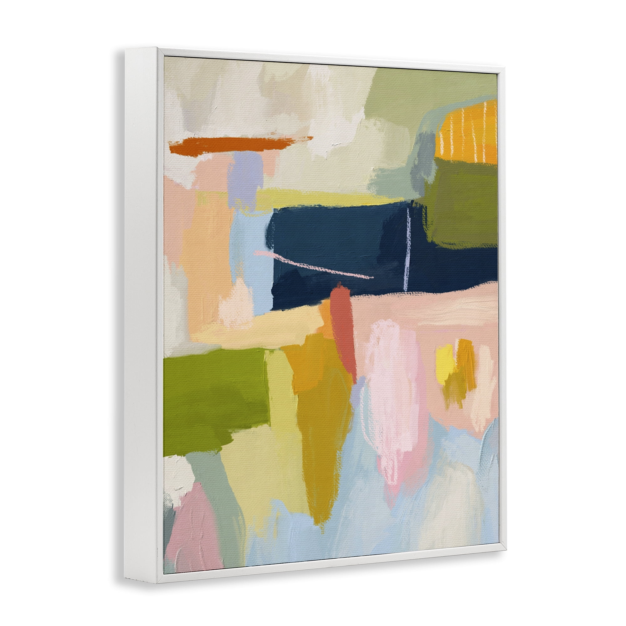 Stupell Industries Pastel Wonder Smattering White Framed Giclee Art, design by Lisa Nohren