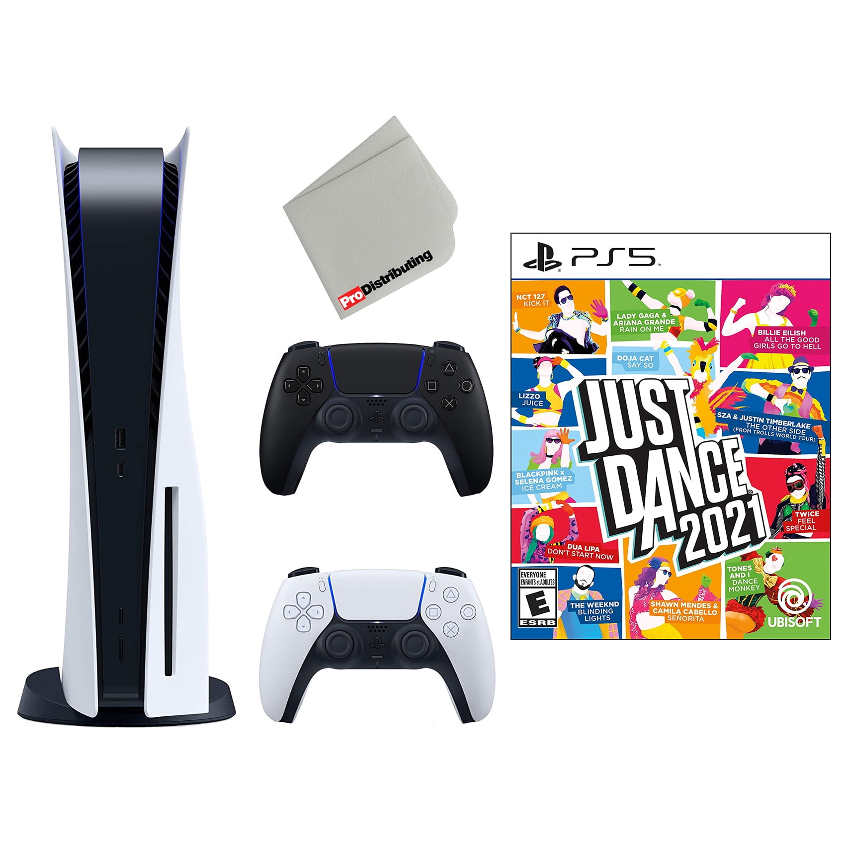 Specialiseren gaan beslissen ontploffen Sony Playstation 5 Disc Version with Extra Controller Bundle with Just Dance  2021 and Cleaning Cloth - Midnight Black - Refurbished - Walmart.com