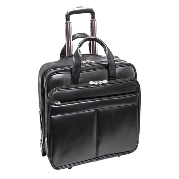 BOWERY | 15” Leather Wheeled Laptop Briefcase