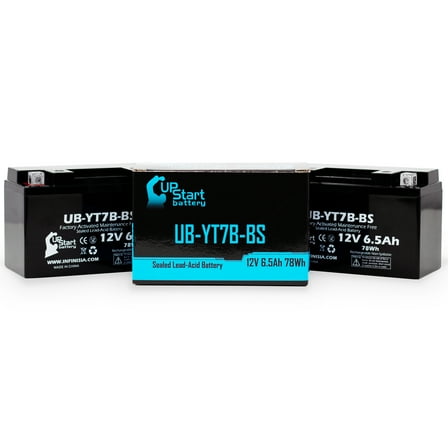 2-Pack UpStart Battery Replacement 2006 Yamaha TTR250 250CC Factory Activated, Maintenance Free, Motorcycle Battery - 12V, 6Ah, UB-YT7B-BS