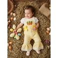 thumbnail image 5 of Loicainy Toddler Kids Girls Plaid Jumpsuits Easter Egg Sleeveless Bell-Bottom Size 12 Months to 5 Years, 5 of 9