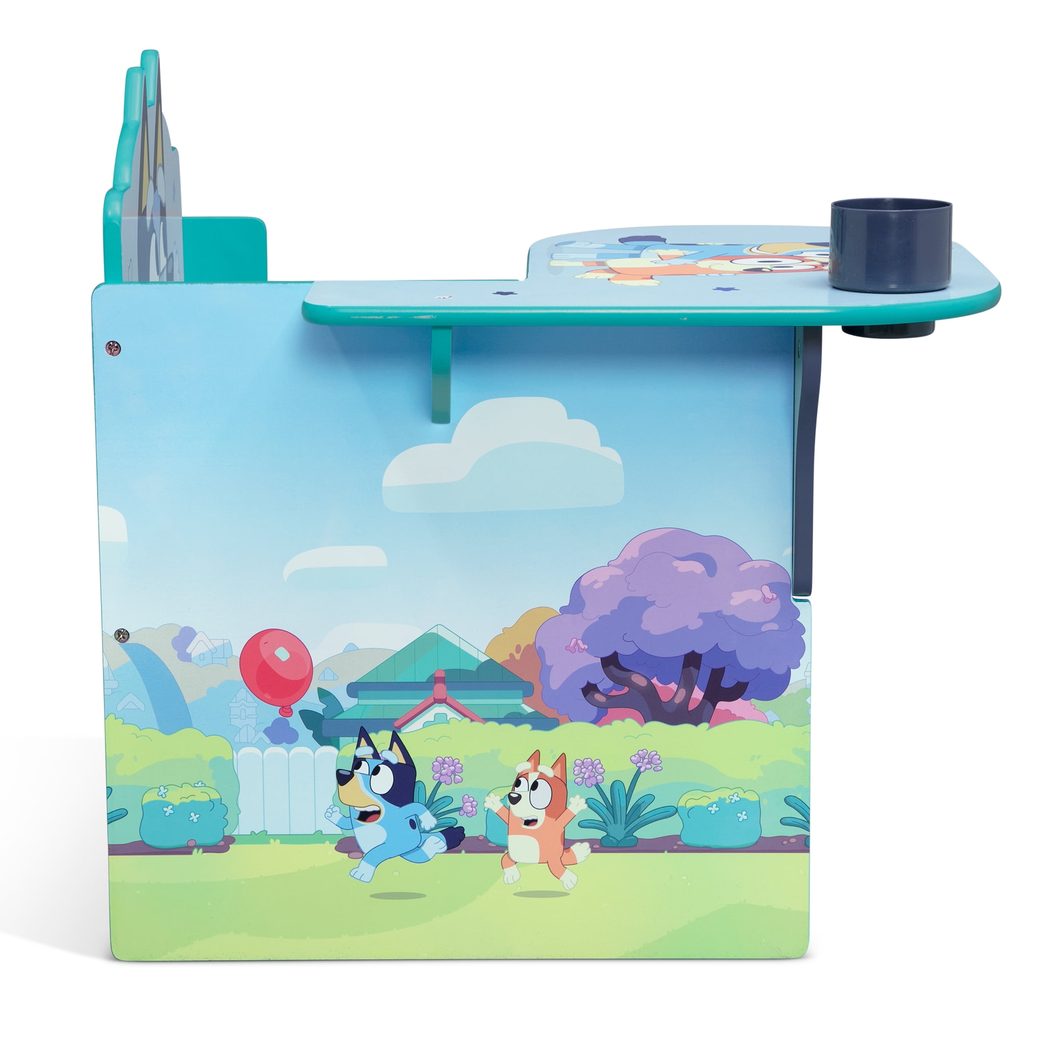 Bluey Chair Desk with Storage Bin by Delta Children - Greenguard Gold Certified, Blue