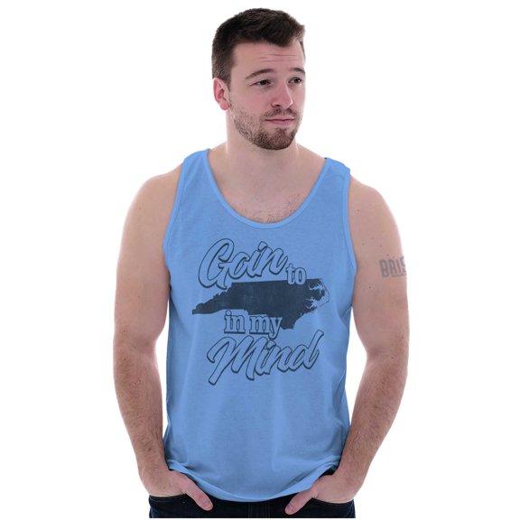 In My Mind Going to North Carolina Tank Top T Shirts Men Women Brisco Brands S
