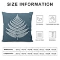 thumbnail image 5 of JEUXUS Pillow Covers Rustic Fern Leaf Pictures Herb Leaves Short Plush Pillowcase White, 5 of 5