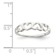 thumbnail image 5 of 925 Sterling Silver Heart Ring Size 8, 5 of 5