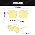 thumbnail image 2 of Retro half-frame glasses, personalized fashion trend sunglasses, made of metal - style:style4;, 2 of 5