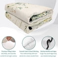 thumbnail image 4 of Queen Quilt Set 90''x96'', Botanical Floral Lightweight Summer Bedspread Coverlet Set with 2 Pillow Shams, Summer Spring Farmhouse Flowers Breathable All Season Quilt Bedding for Bedroom/Guest Room, 4 of 9