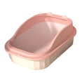 thumbnail image 4 of Bandeja de arena para mascotas con parte abierta, caja de arena para gatos, orinal, inodoro, colcha para gatitos, conejos, animales pequeños ,, 4 of 8