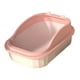 thumbnail image 4 of Caja de arena para gatos con parte superior abierta Bandeja de arena para mascotas Bandeja de arena con lados altos Caja de arena para gatos a rosa L, 4 of 9