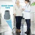 thumbnail image 6 of Quad Cane Tips 3/4 Inch, 8 Pcs Replacement Foot for Standing Stick Women Men Seniors, Gray(Style 2), 6 of 7
