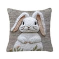 thumbnail image 2 of Rewenti Cute Little White Rabbits Printed Lumbar Pillows Includ Pillowcase And Insert Removable And Washable Back Cushion for Sofa Bed Office Nap, 2 of 6