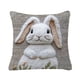 thumbnail image 1 of Almohadas para el Sofá Sala de Estar Lindo Conejos Blancos Impreso Lumbar 35x35cm, Almohadas Decorativas Blancas para la Cama, la Siesta de la Oficina, Lavable, Incluye Inserto, Piel Corta, Acogedor, 1 of 6