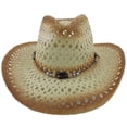 thumbnail image 3 of Straw Cowboy Hat Men Cowgirl Hats Women Sun Hat Sombreros Vagueros Classic Western Accents, 3 of 7
