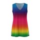 thumbnail image 4 of Playeras,Blusas y Tops,Ropa para Mujer Mujeres Tank Top Mujeres Casual Tie Dye Gradient Stripes Impresión Cuello en V Sin mangas Chaleco Camiseta Blusa Tops (Pink, S), 4 of 6