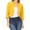 Mustard, variant on Women's Casual 3/4 Sleeve Bolero Open Front Cardigan Jacket Work Office Blazer