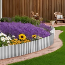 Galvanized Steel Garden Edging Roll (6in x 50ft) – Flexible Border for Flower Beds, Lawns & Vegetable Gardens