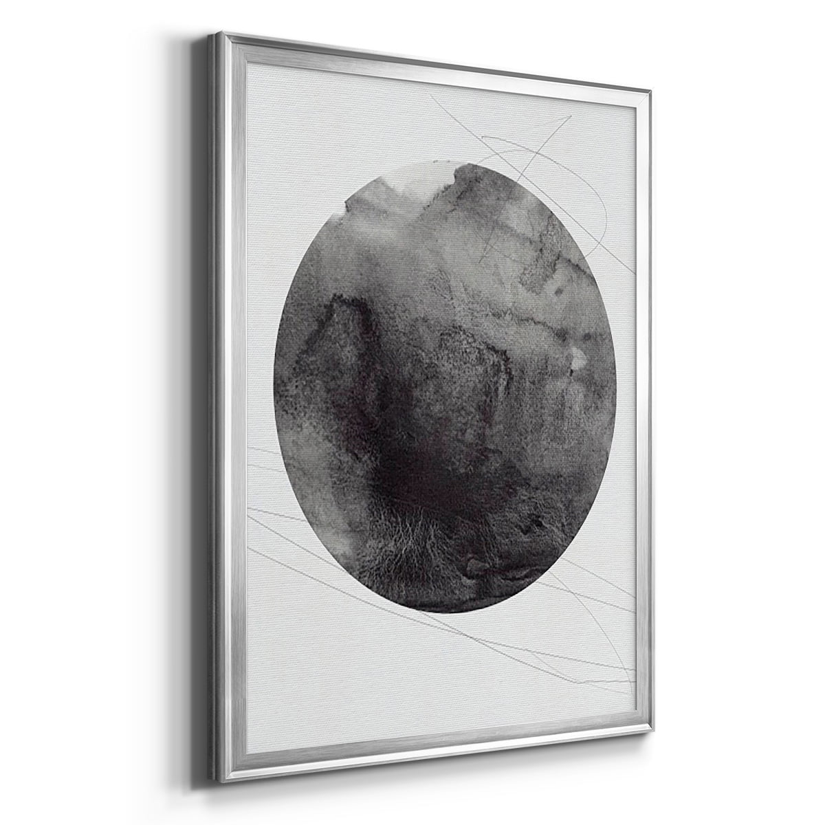 Graphite Moon I Premium Framed Print, in Gold, Black, or Silver - Ready to Hang